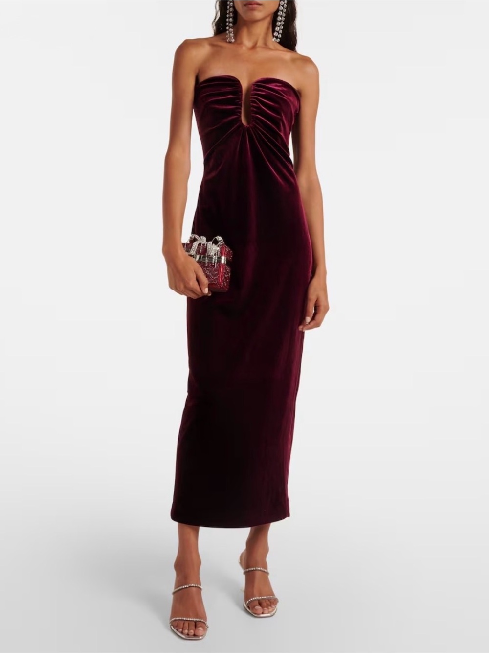 Strapless Self-Portrait Velvet Dress